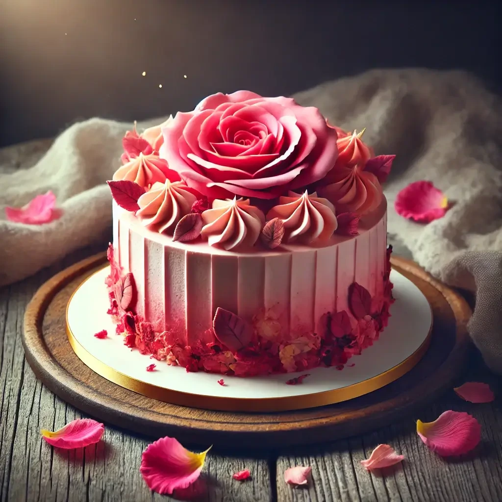 Unique Cake Flavors - Hibiscus Rose Cake with Floral Notes