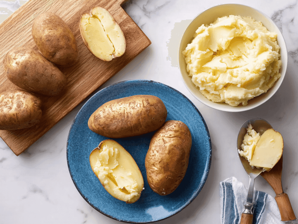 baked and mashed potatoes for loaded baked potato soup recipe