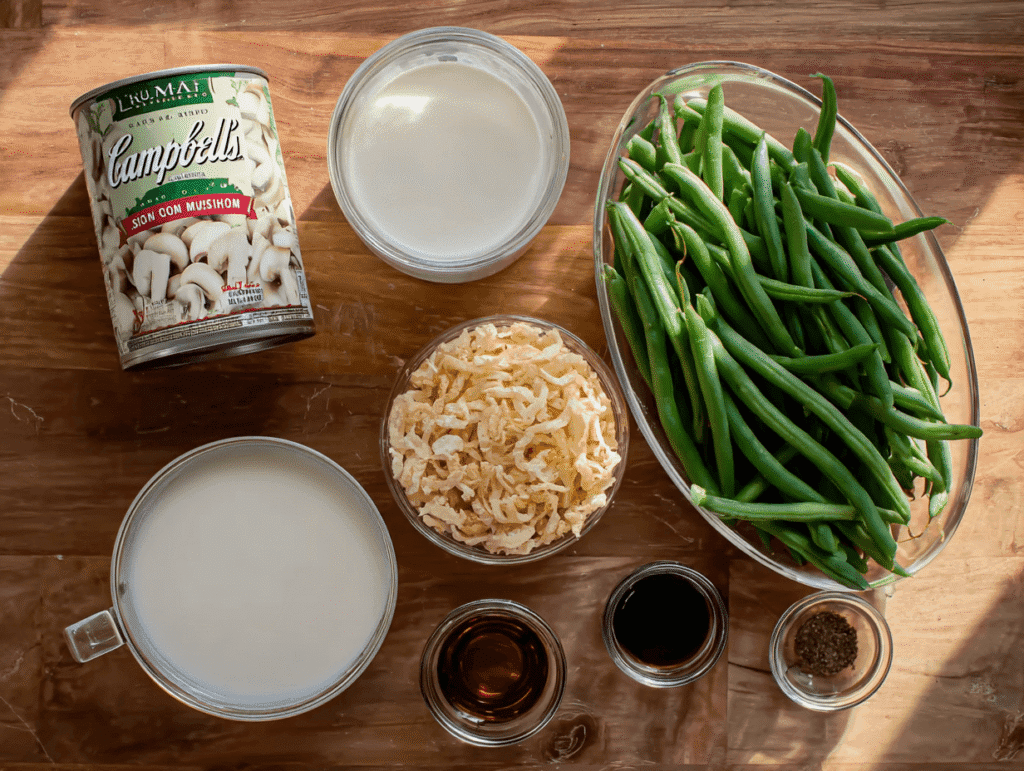 Campbell Soup Green Bean Casserole Recipe ingredients