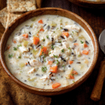 Chicken Wild Rice Soup Recipe with Creamy Broth and Fresh Herbs