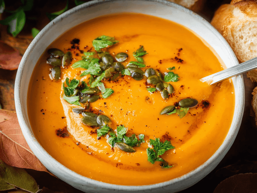 Fresh fall ingredients for seasonal soup recipes