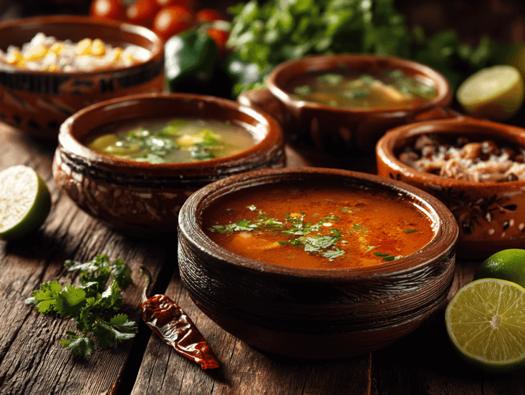 Authentic Mexican soup recipes with pozole and tortilla soup