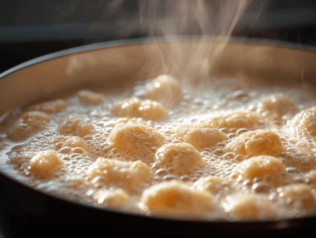 Olive Garden gnocchi soup recipe cooking in pot