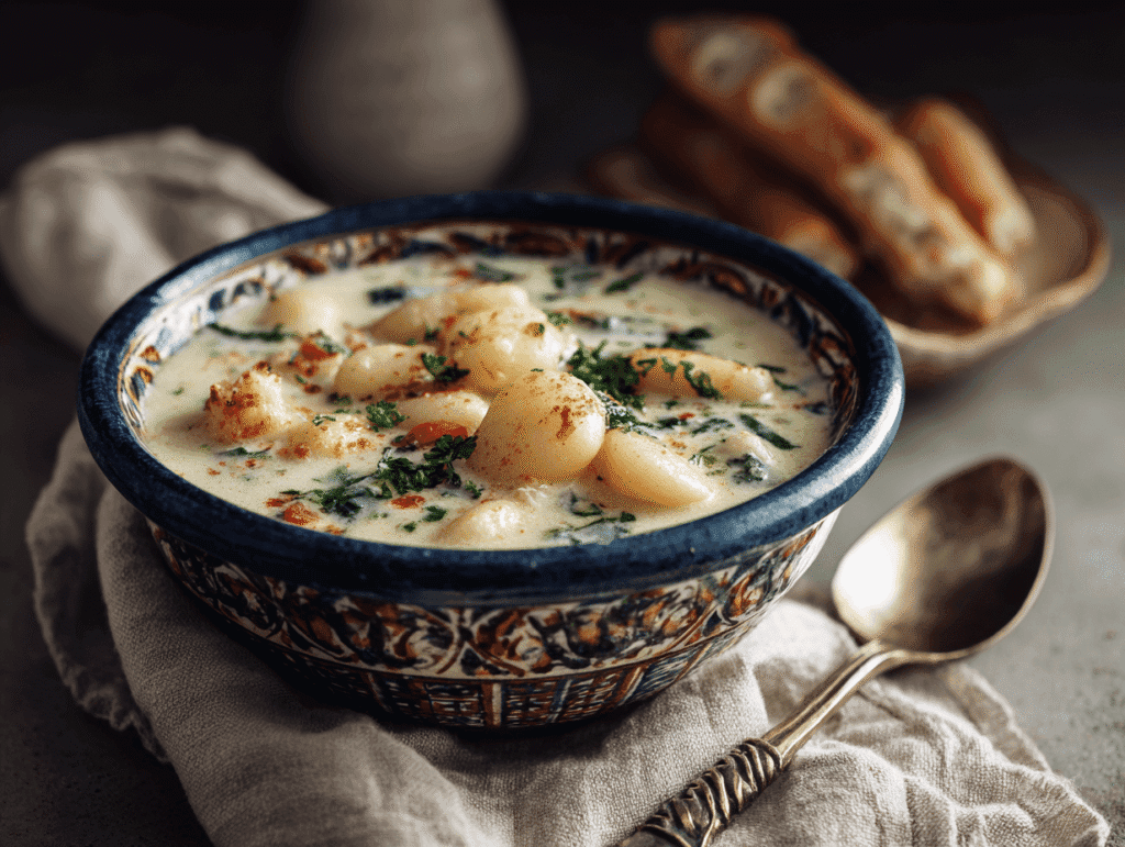 Olive Garden gnocchi soup recipe served in bowl