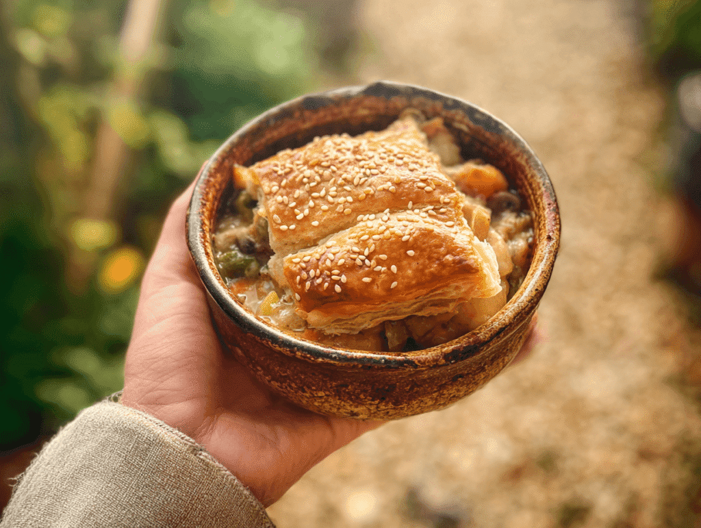 serving chicken pot pie with cream of chicken soup