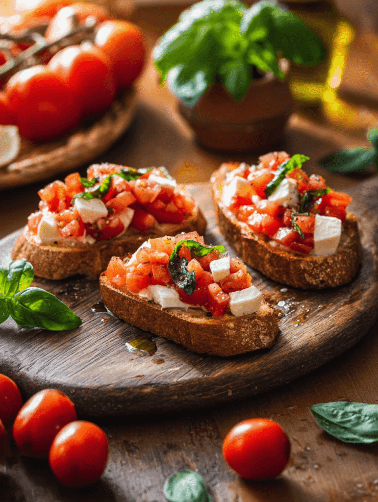 bruschetta to serve with chicken noodle soup