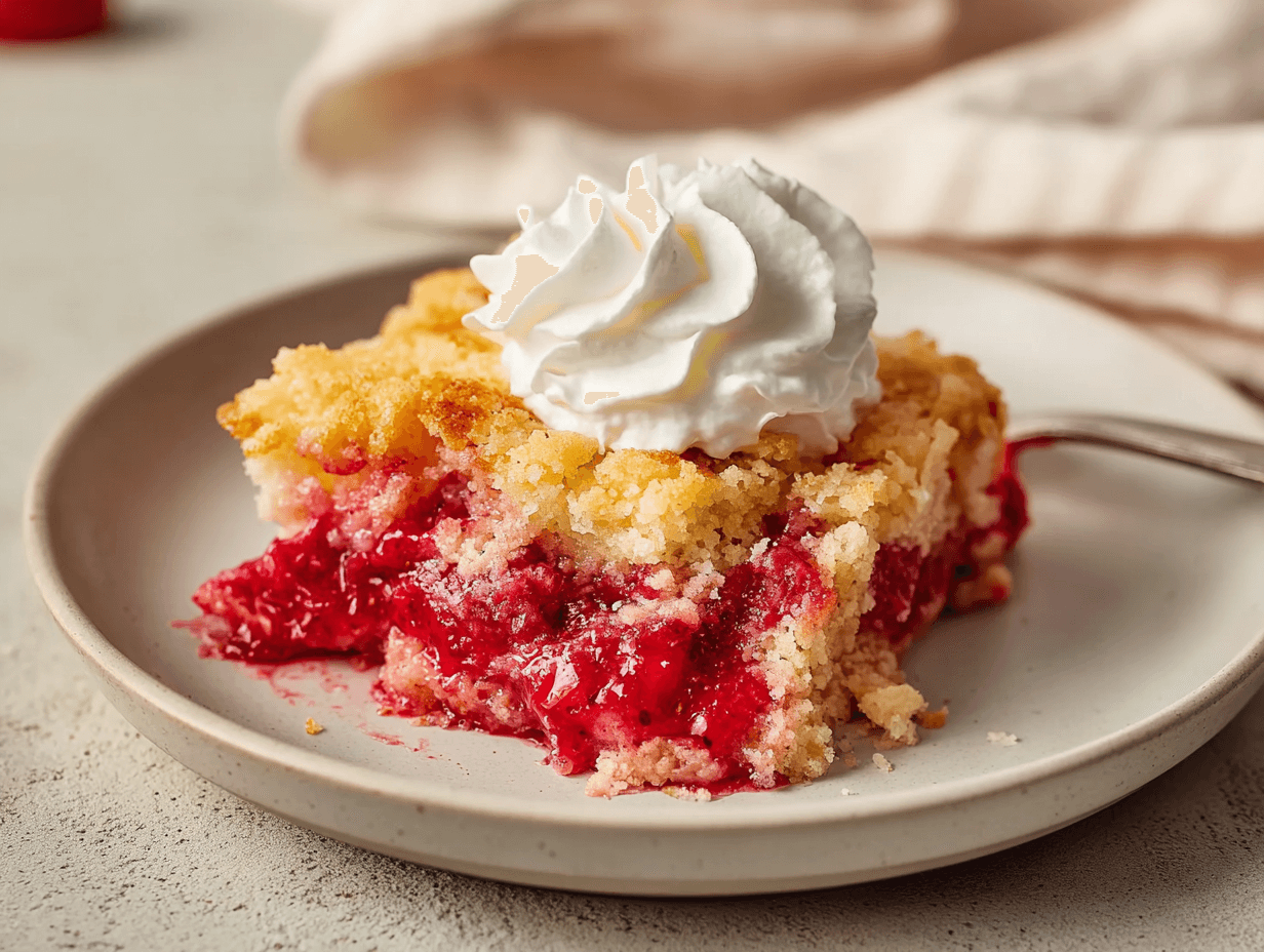 Dump Cake Magic From the ’90s That’s Back and Shockingly Easy 1 dump cake magic strawberry slice