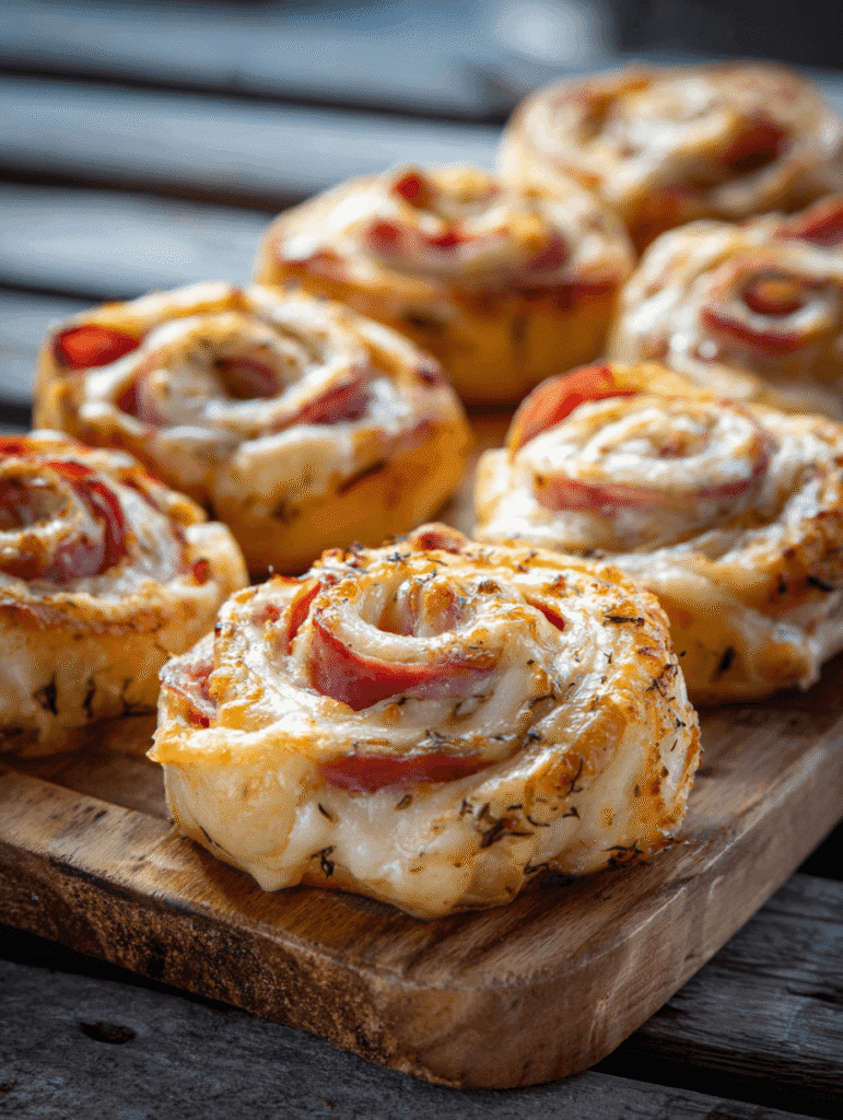 ham and cheese rollups to serve with chicken noodle soup