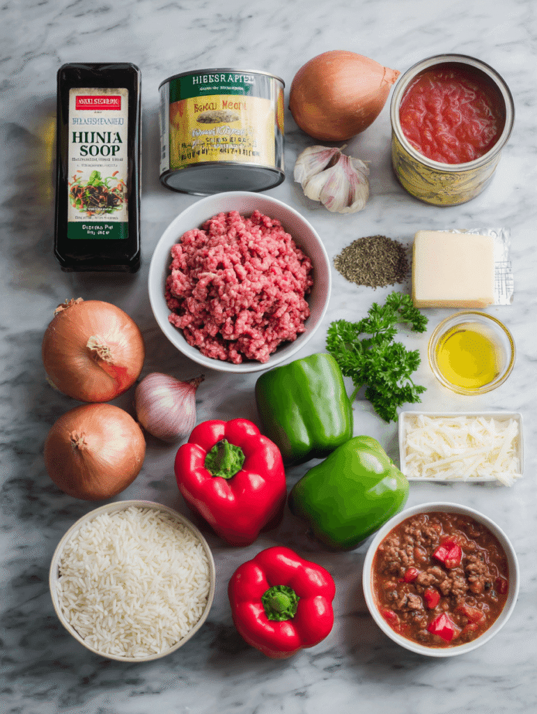 ingredients for stuffed pepper soup recipe