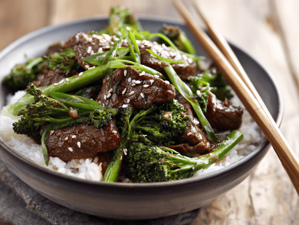 Beef and Broccoli Stir Fry – Better Than Takeout at Home 4 served beef and broccoli stir fry bowl
