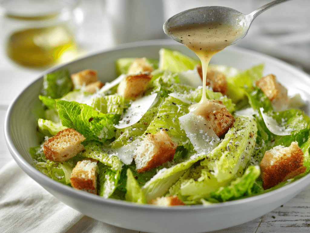 garlic lovers caesar dressing in a bowl