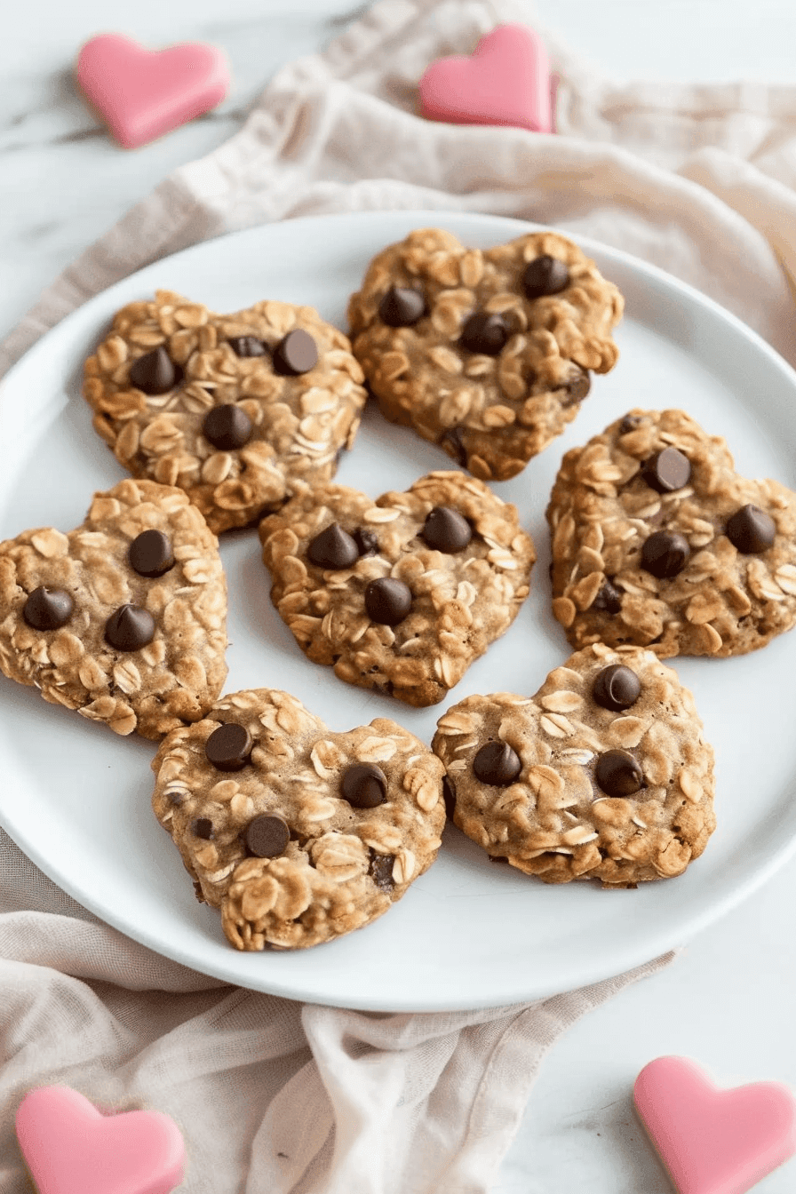 healthy-valentines-day-treats-oatmeal-heart-cookies These healthy Valentine’s Day treats are strawberry banana nice cream hearts made with frozen fruit and no added sugar. A cute, kid-friendly Valentine dessert that’s perfect for make-ahead snacks or parties.