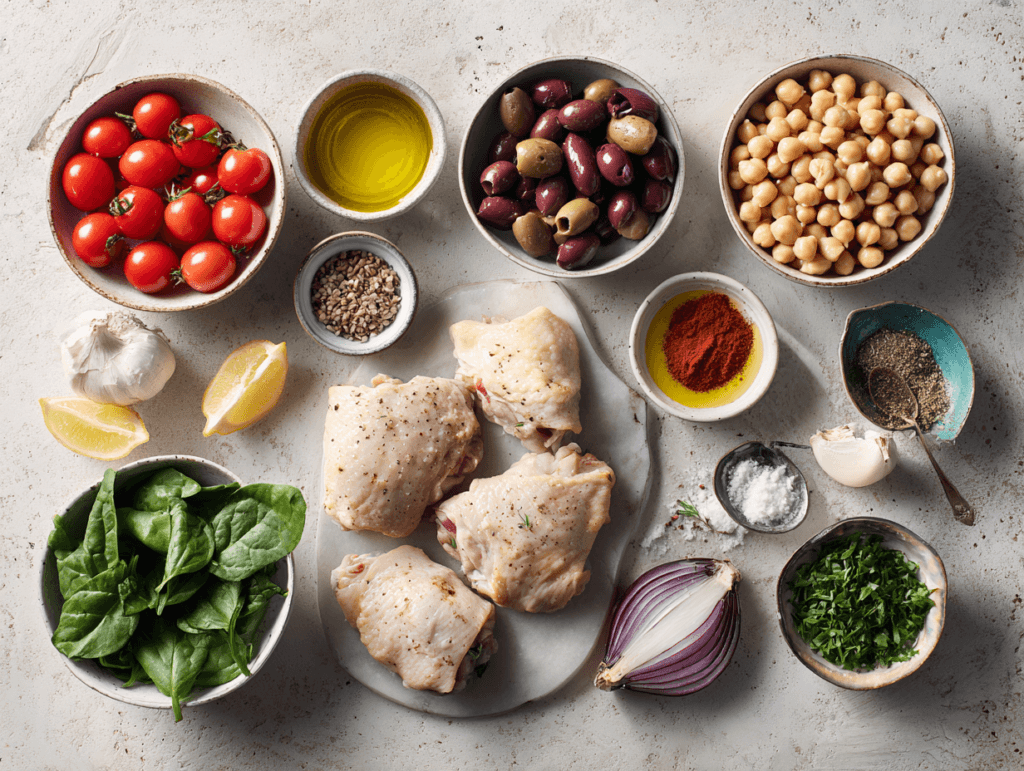 Mediterranean Chickpea Chicken Skillet: Easy, Bright, and Satisfying One-Pan Dinner 2 Ingredients for Mediterranean Chickpea Chicken Skillet