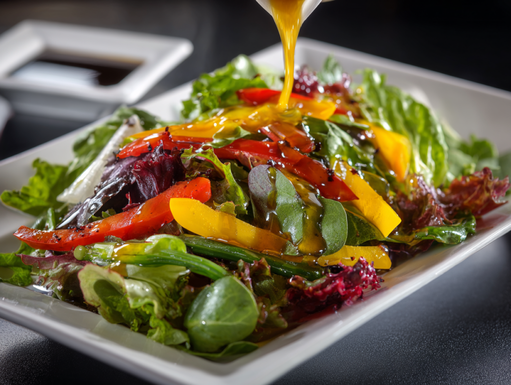 Salad with classic Italian dressing