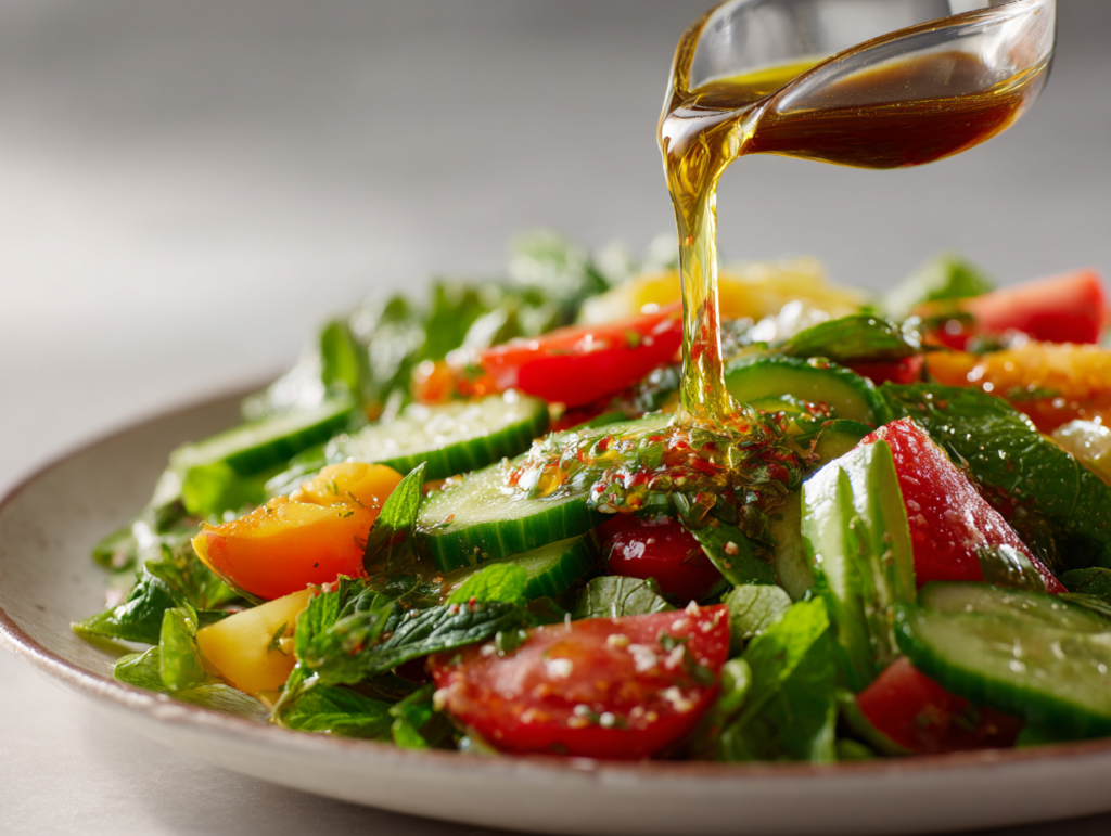 Lemon Herb Vinaigrette Recipe Easy & Fresh 3 Lemon Herb Vinaigrette drizzled over a fresh salad