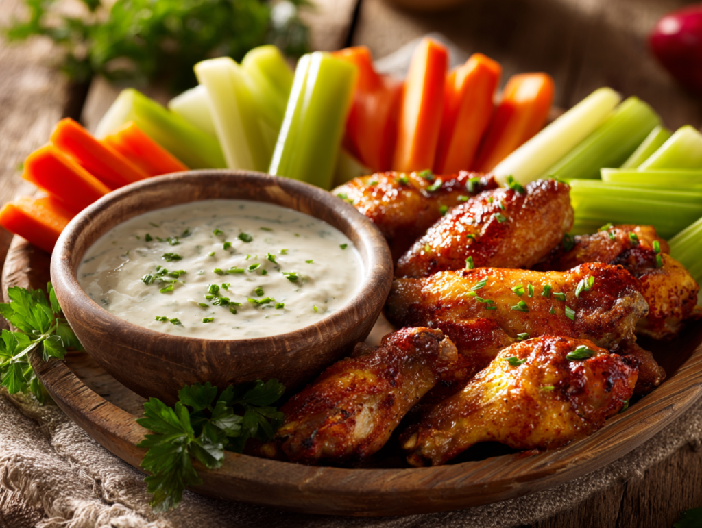 ranch dressing from scratch served with vegetables