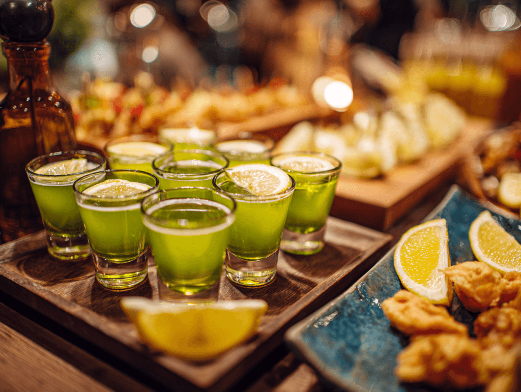 green tea shot recipe serving idea