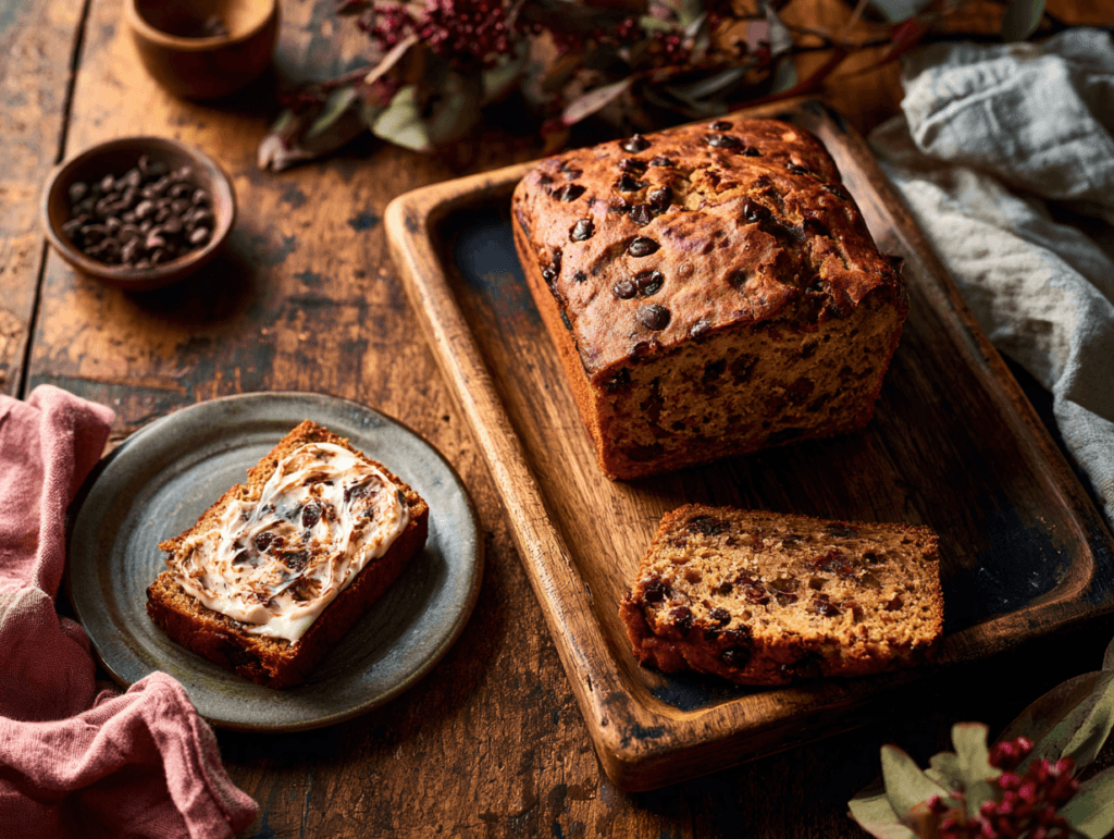Banana Bread With Greek Yogurt – Moist, Easy Homemade Recipe 4 banana bread with greek yogurt and chocolate chips sliced loaf