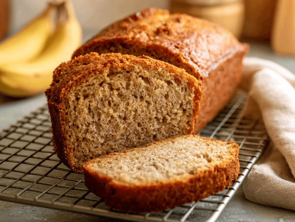serving eggless banana bread recipe