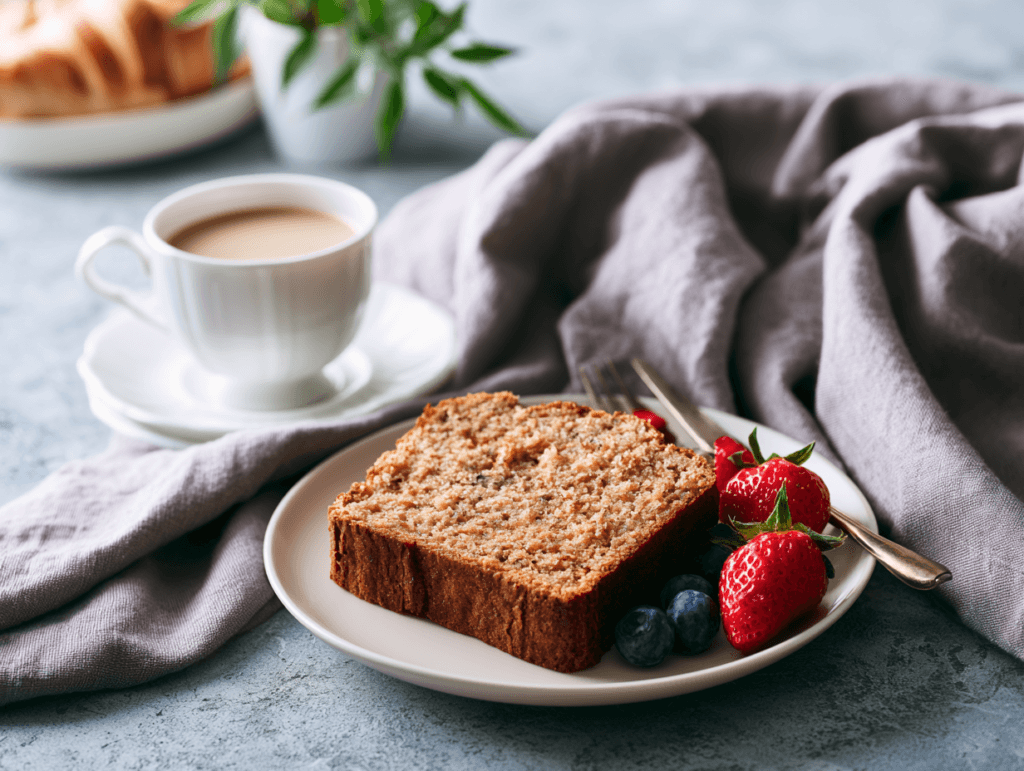 Serving Banana Bread Without Sugar for breakfast
